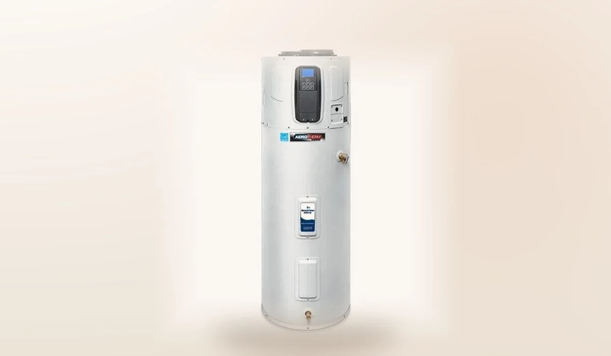 Bradford White heat pump water heater installed in a utility room